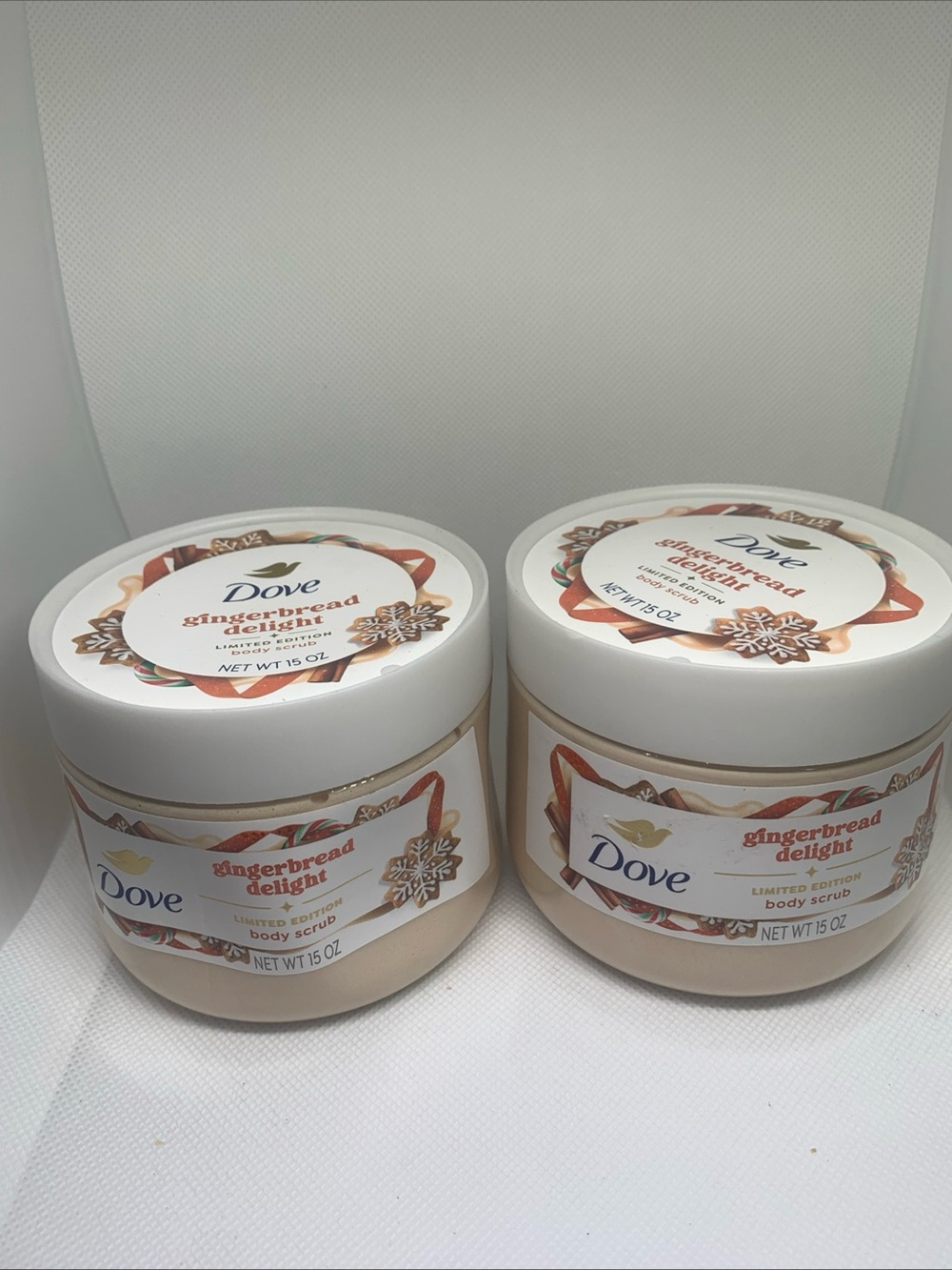 Dove Gingerbread Delight Body Scrub - Set of 2 15 Oz New